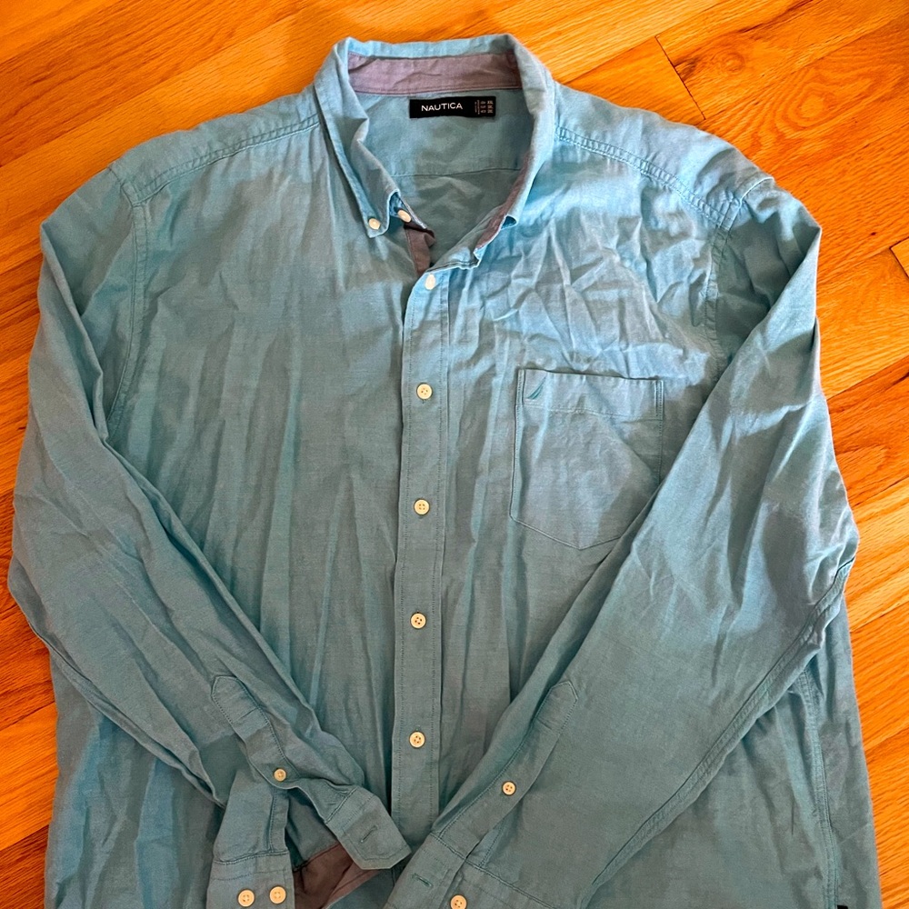 Nautica Men’s Dress shirt blue